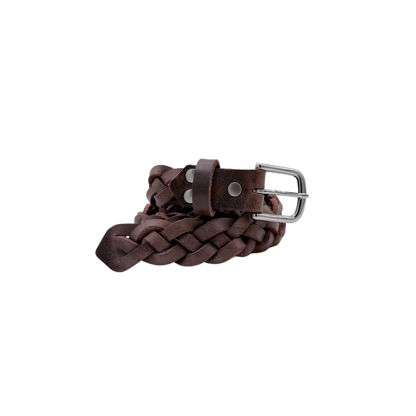 The Braided Belt - English Brown