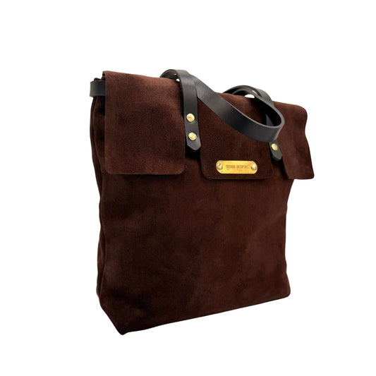 Dark Brown Suede Tote - 1 of 1