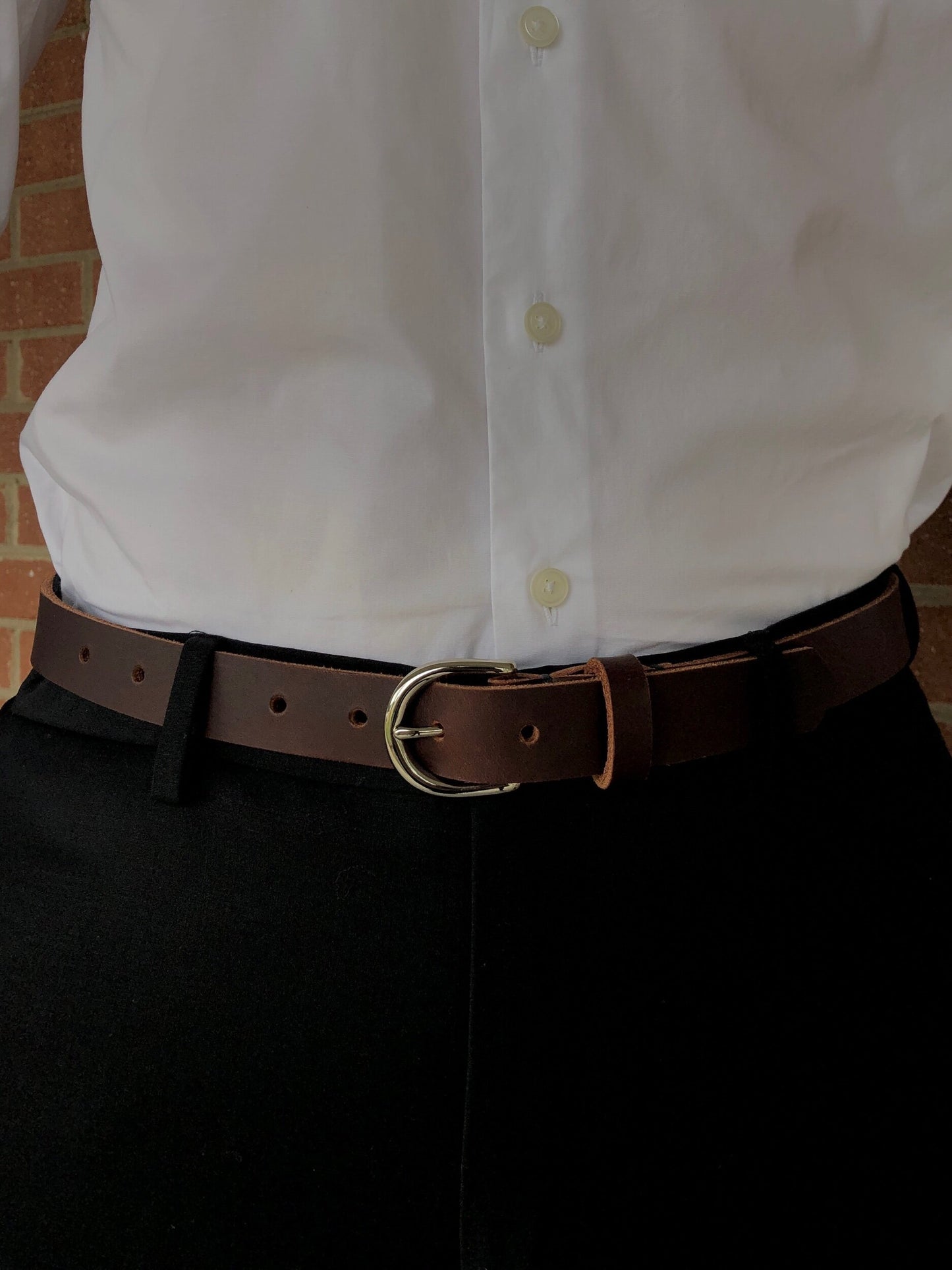 The Dress Belt - Buffalo Mahogany