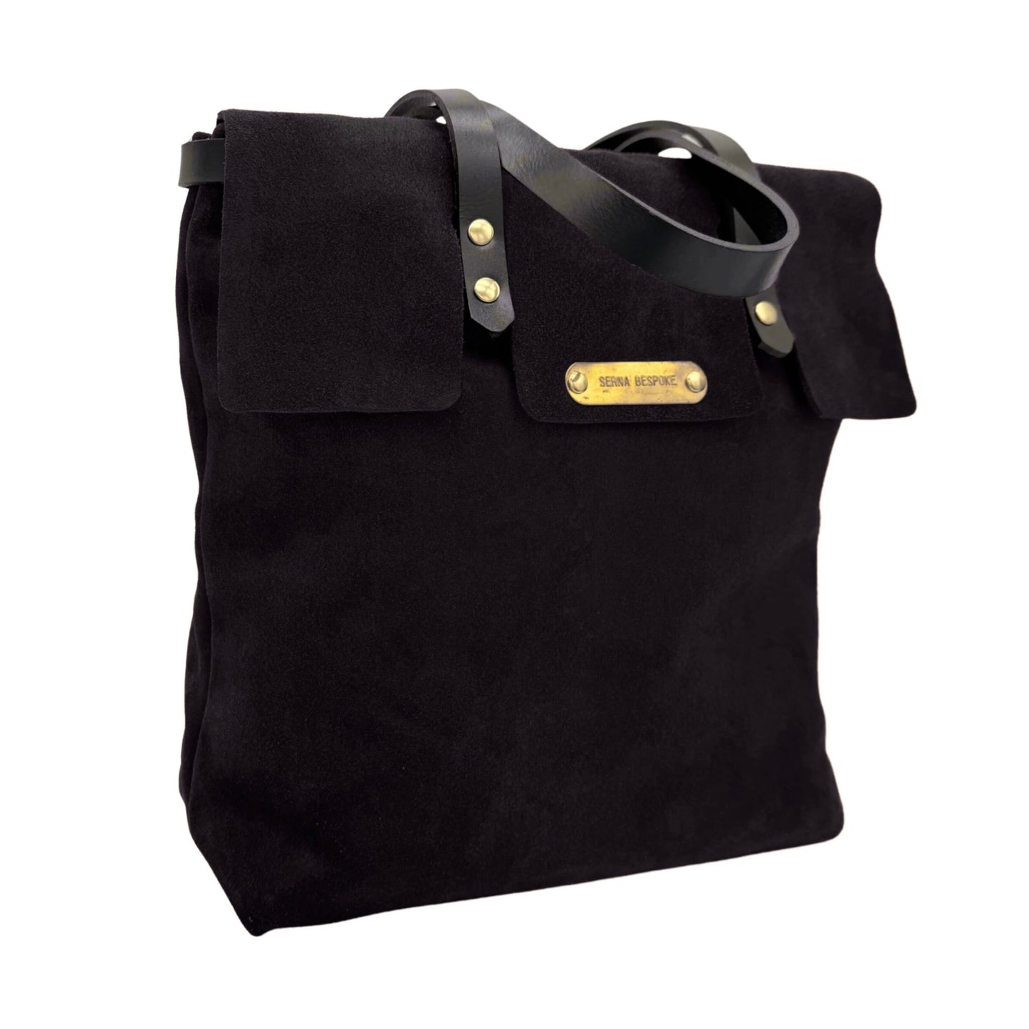 The Charleston Tote - Black Suede