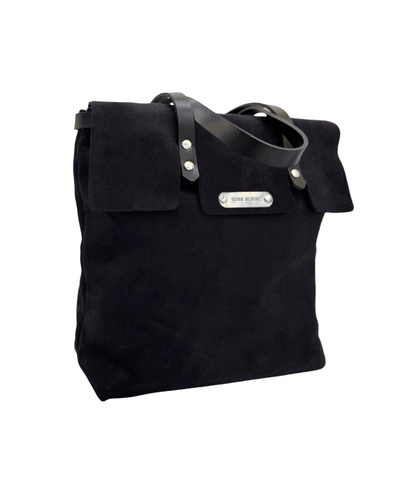 The Charleston Tote - Black Suede