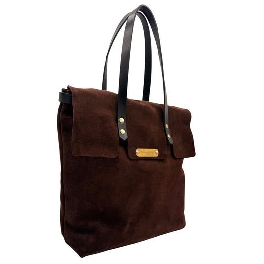 Dark Brown Suede Tote - 1 of 1