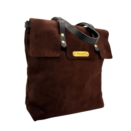 The Charleston Tote - Brown Suede