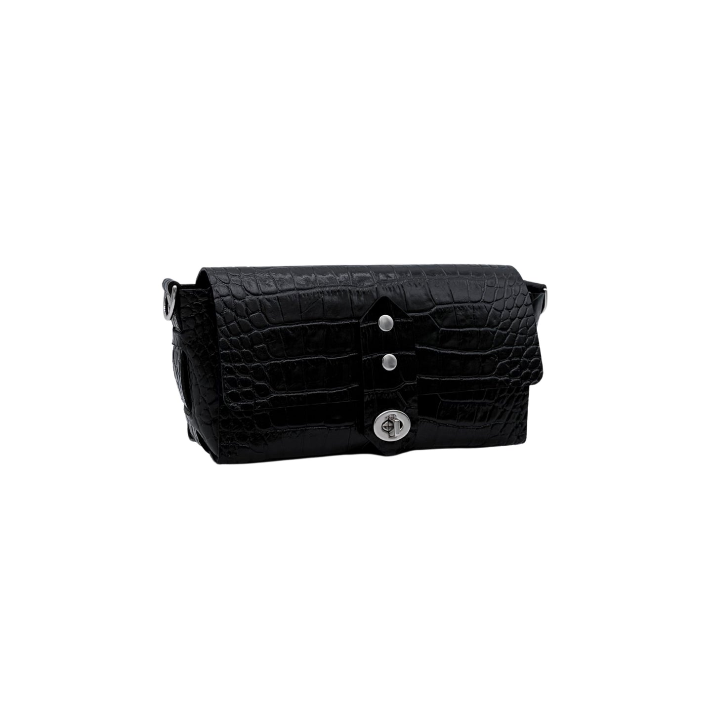 The Chanel - Limited Black Croc Embossed