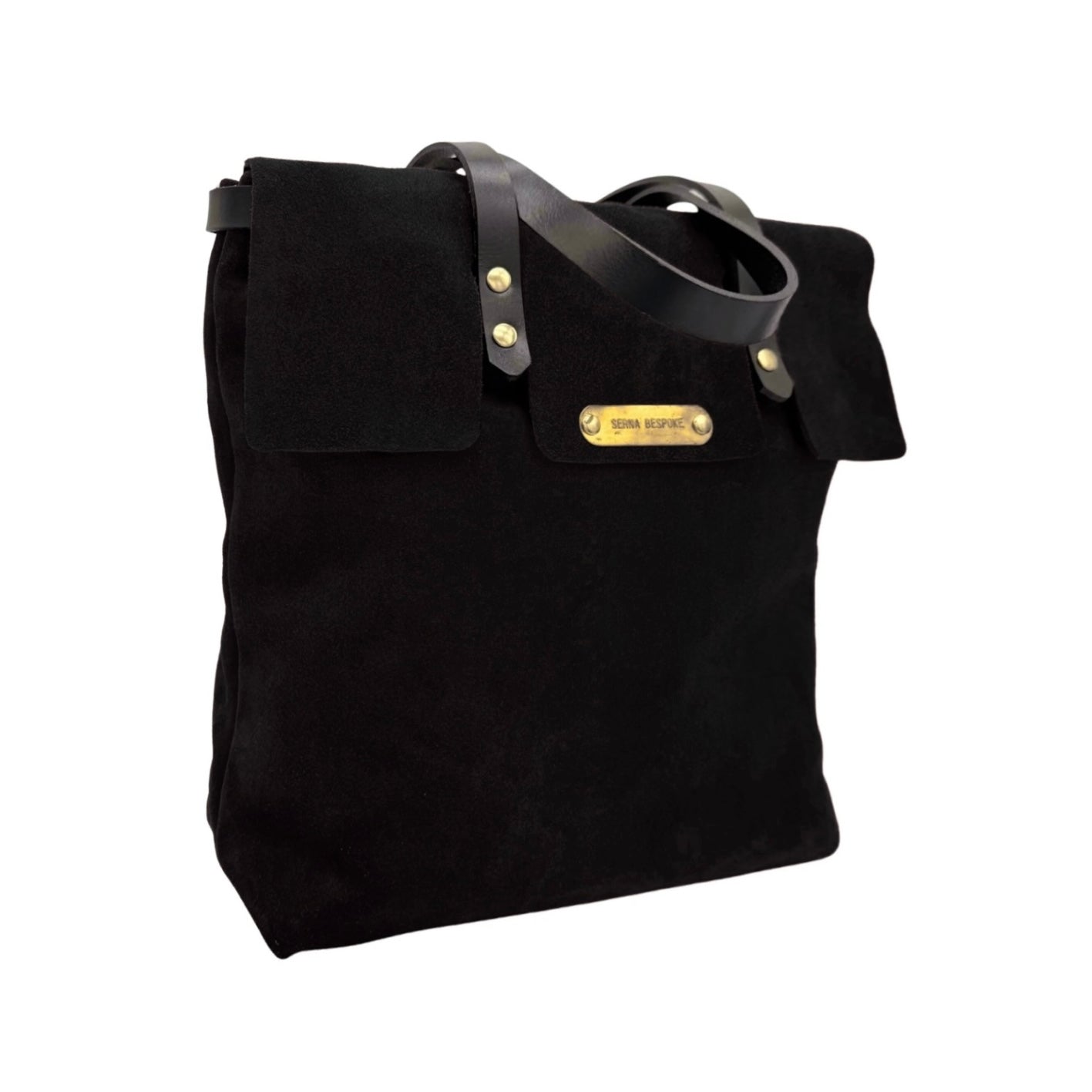 The Charleston Tote - Black Suede