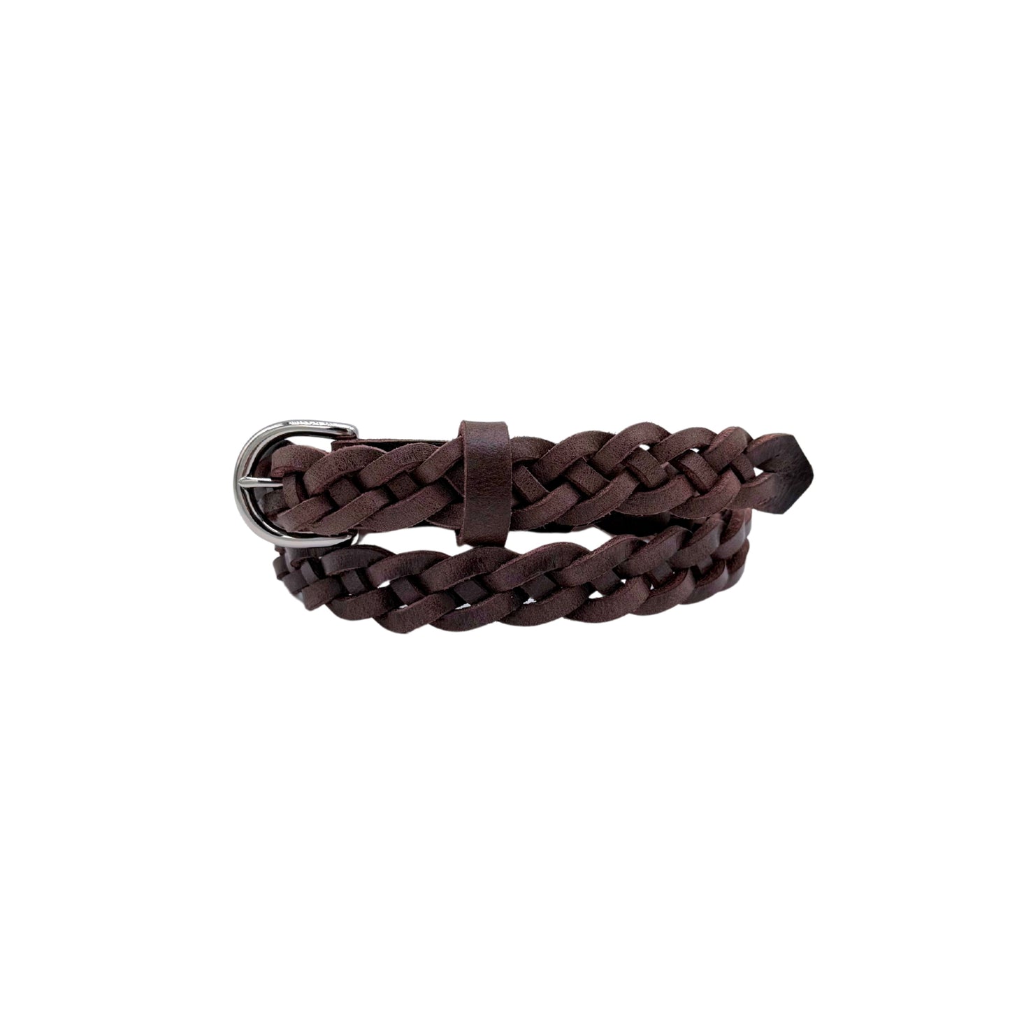The Braided Dress Belt - English Brown